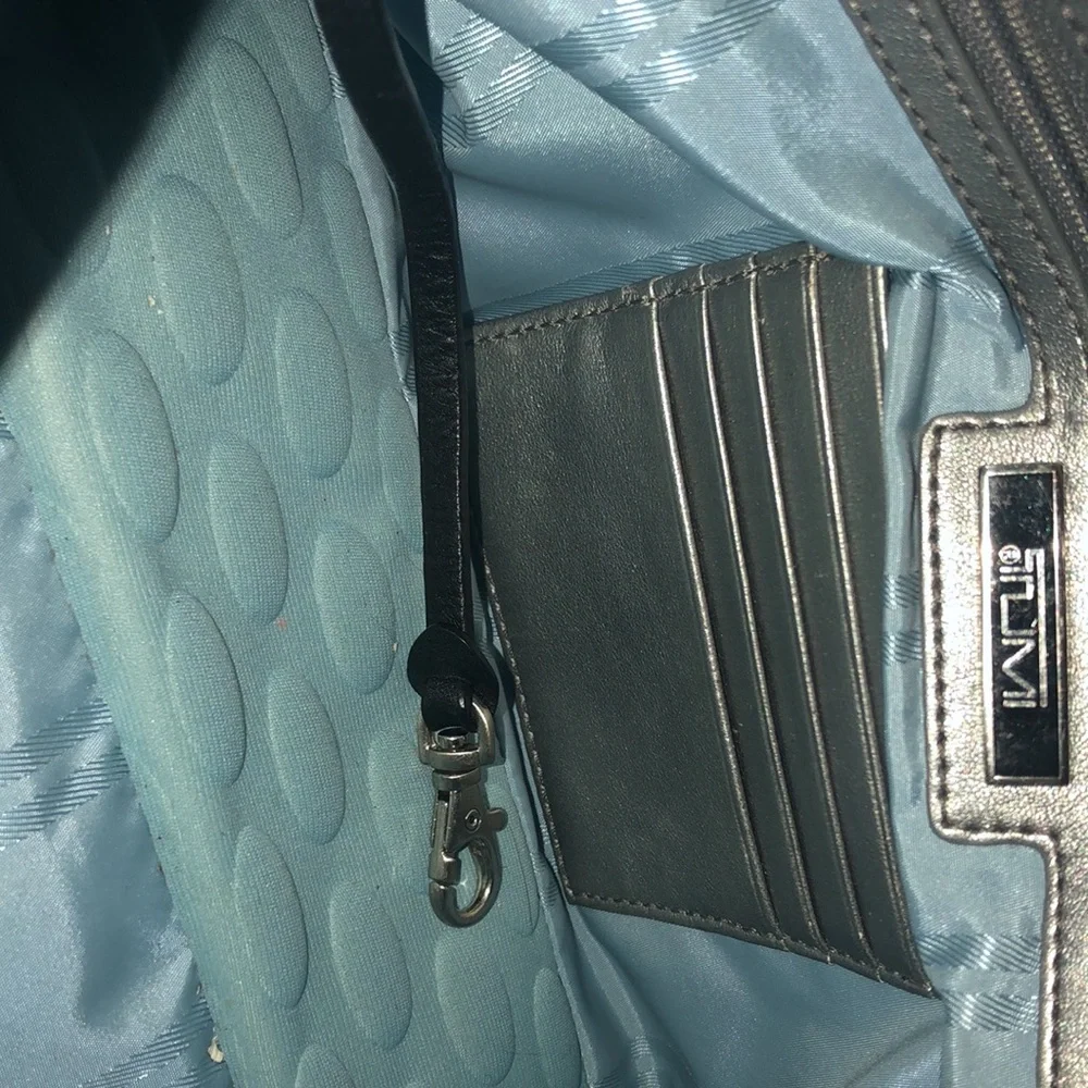 Tumi Elements Ballistic Nylon w/Leather Trim Handbag (Black)